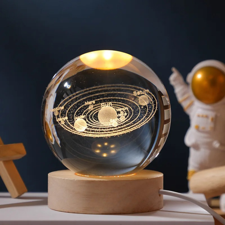 DreamSphere™ – Betoverende Glaslamp met Hemelontwerp – LED Tafellamp
