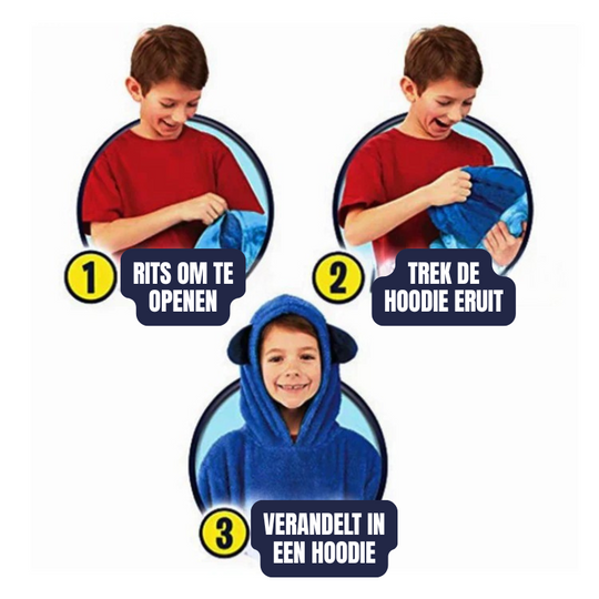 SnugHood™ – Knuffelige Hoodie met Capuchon – Warme Kindertrui
