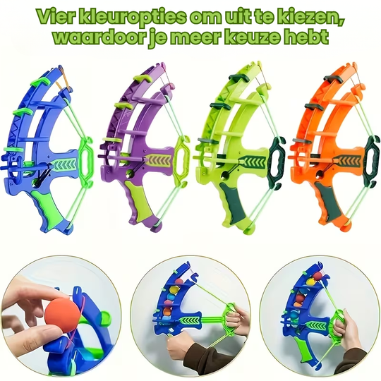 ArrowFun™ – 12-delige Interactieve Boogschietset met Targets & Gekleurde Ballen
