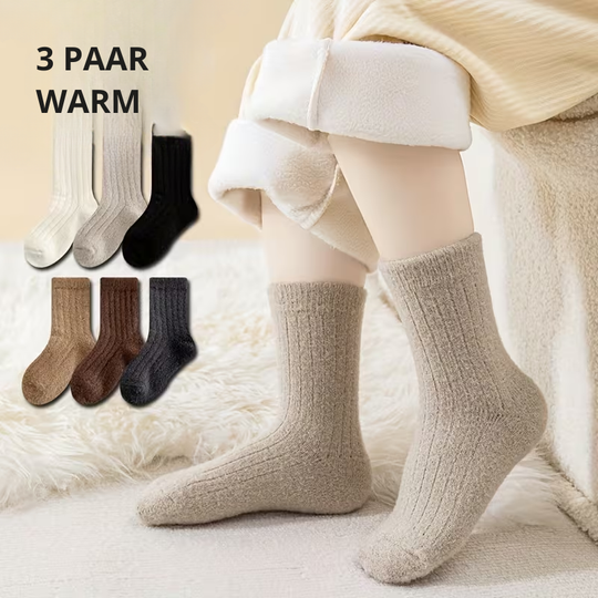 FleeceCozy™ – 3-Pack Kinder Fleece Sokken – Warme Dikke Sokken