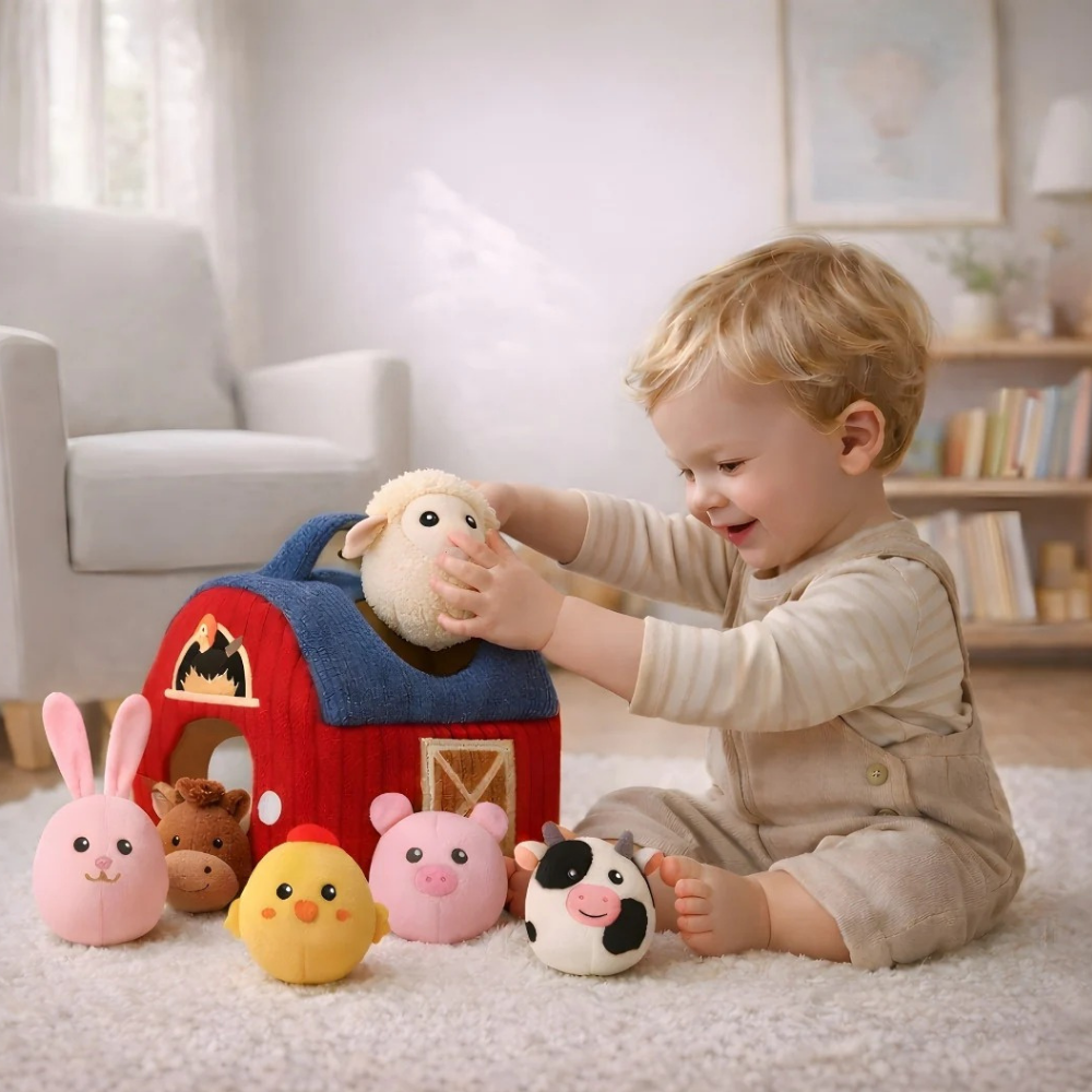 BarnPlay – Zachte Boerderij Speelset met Knuffeldieren