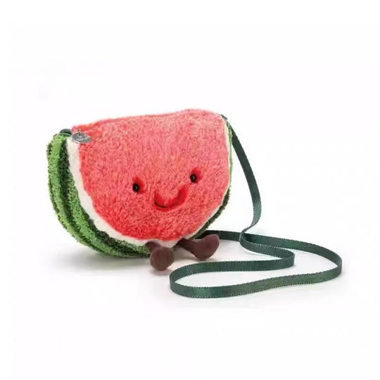 SnackBag – Pluche Schoudertasje Avocado, Toast & Watermeloen