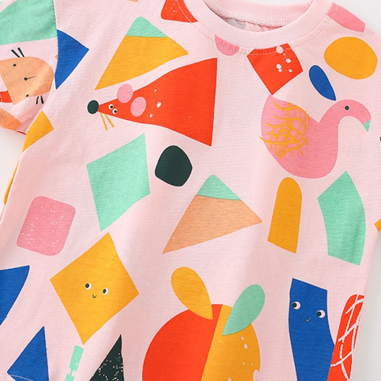 Elva – Geometrisch Dieren T-shirt