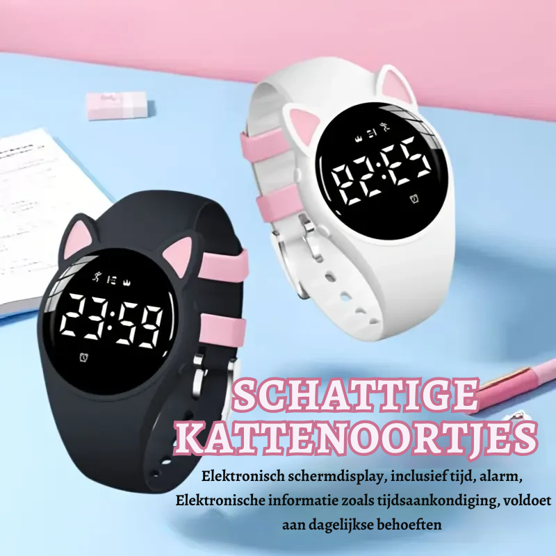 TimeBuddy™ – Schattig Unisex Sporthorloge – Waterdichte Digitale Fitness Tracker