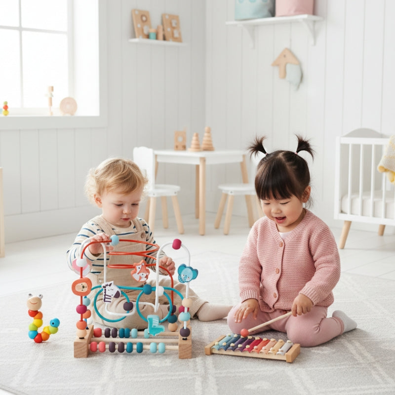 WoodenPlayTrio – 3-delige Houten Speelgoedset