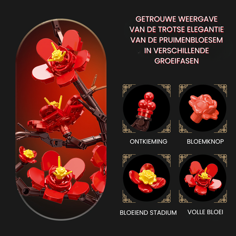EternalBloom™ – Bouwblok Bloemenboeket Pruimenbloesem