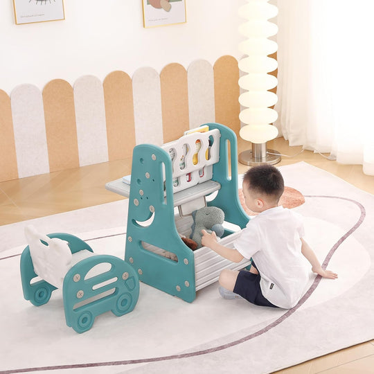 Write&Store™ Magnetisch Kinder Schrijfbord – 2-in-1 Boekenplank & Opbergrek (2 jaar+)