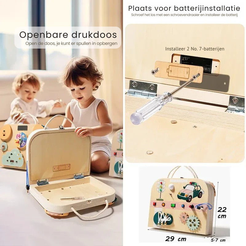 SkillBoard™ – Interactieve Sensory Speelkoffer – Leren & Ontdekken