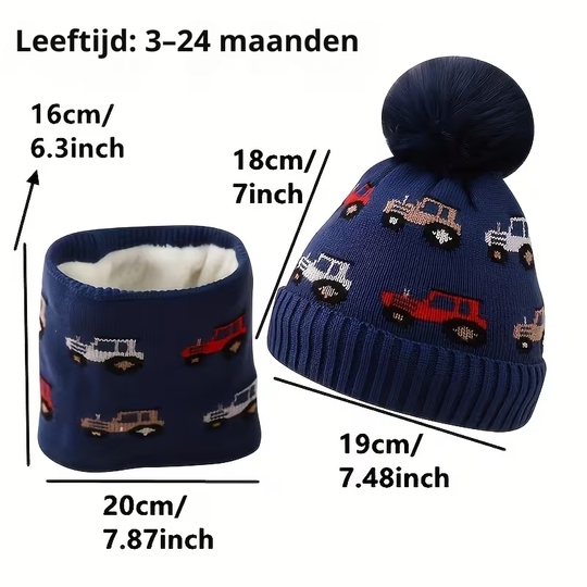 CozyCritterWarm™ – Winter Muts & Sjaal Set voor Kinderen