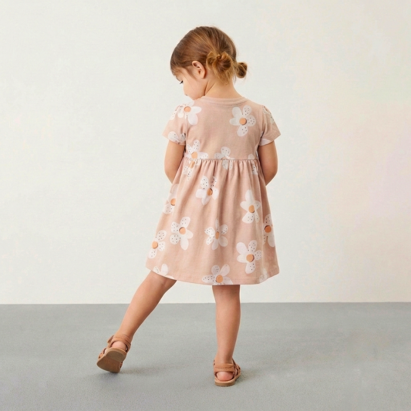 Emilia – Roze Bloemen Jurk