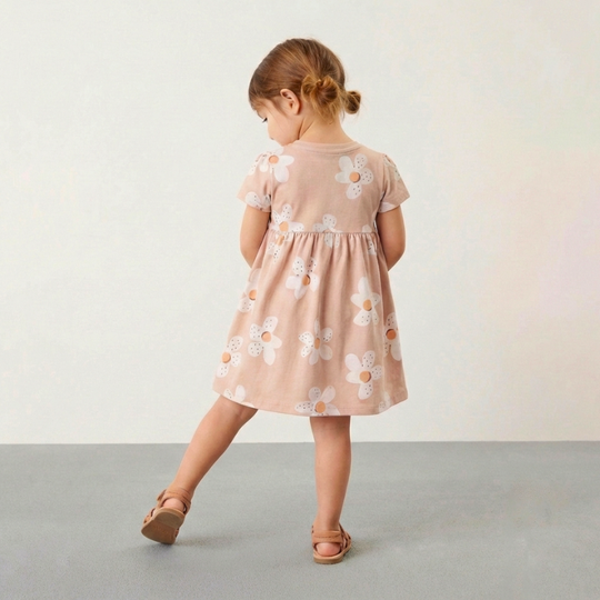 Emilia – Roze Bloemen Jurk
