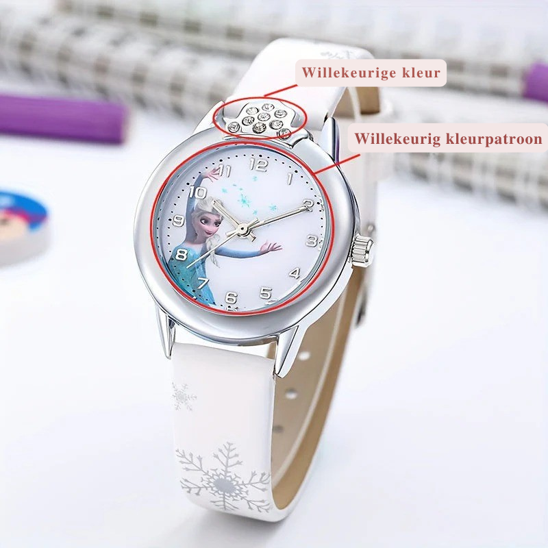 FrostTime™ – Disney Frozen Quartz Horloge – PU Lederen Cartoon Horloge Cadeau