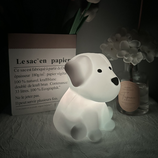 PuppyGlow – Siliconen Hond Nachtlamp met Touchbediening