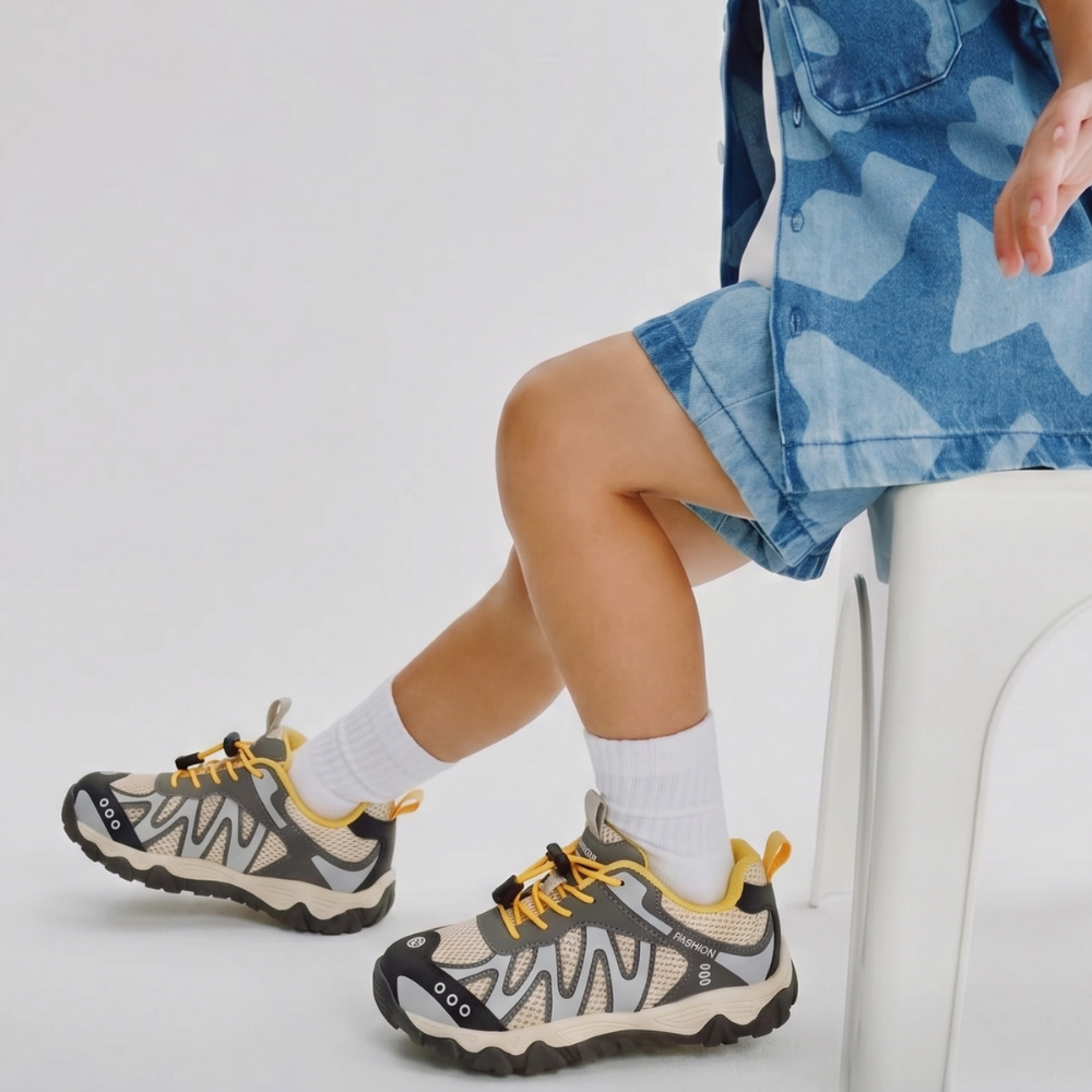 TrailFlex – Ademend Kinder Sneakers met Antislip Zool en Elastische Sluiting