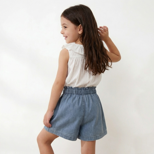 Hilda – Paperbag Denim Broekjes