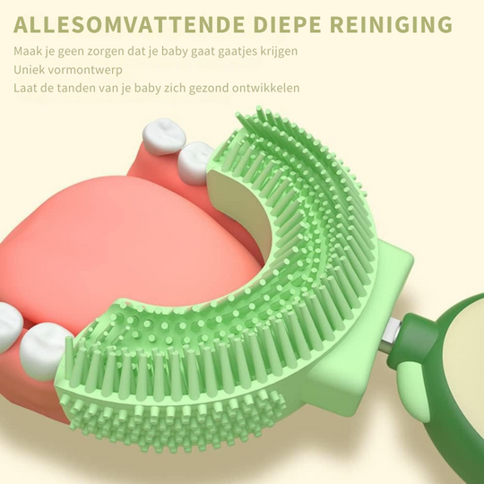 Milobrush™ – 2-pack U-vormige BPA-vrije Kindertandenborstels 360°