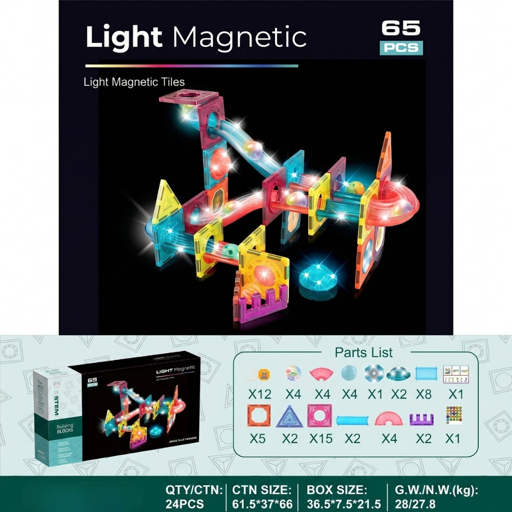 MagnetTrack – Magnetische Knikkerbaan met Licht