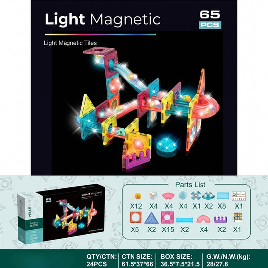 MagnetTrack – Magnetische Knikkerbaan met Licht
