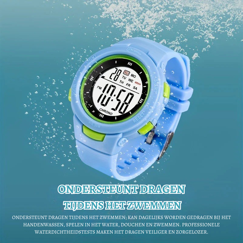 TimeShine™ – Waterdicht Digitaal Kinderhorloge – 30M Lichtgevende Display