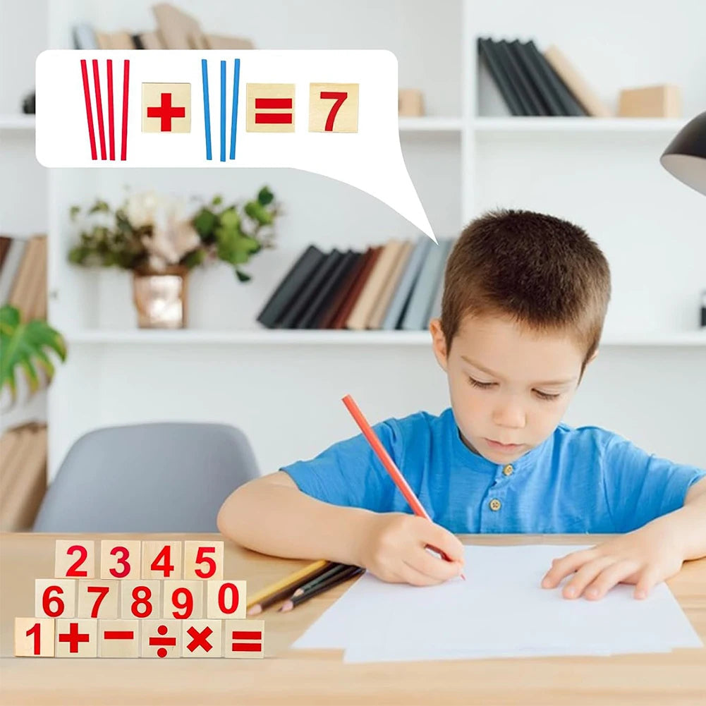 MathSticks™ – Montessori Houten Rekenstokjes voor Kinderen