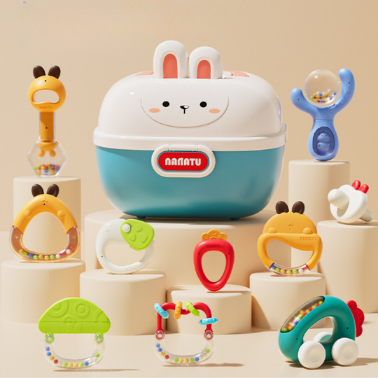 BunnySense – Baby Rammelaar en Bijtspeelgoed Set