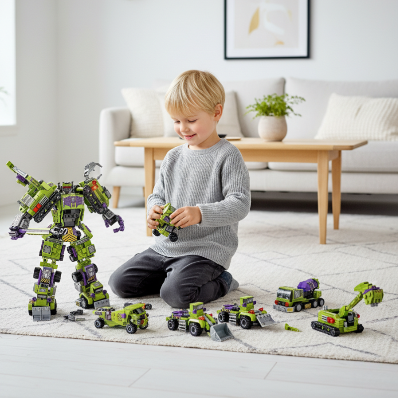 SteelMecha – 6-in-1 Constructie Robot Bouwset
