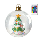 LumiGlobe™ – 60 cm Verlichte Opblaasbare Kerstbal met LED-licht voor Binnen & Terrasdecoratie