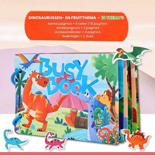 QuietLearn – Montessori Busy Book met Herbruikbare Stickers