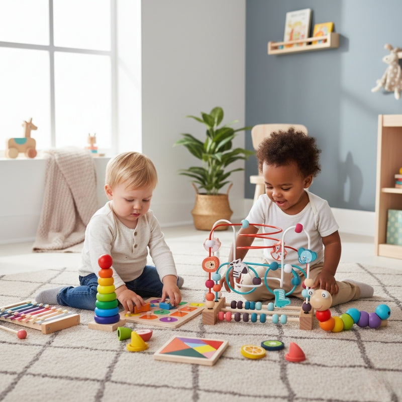 PlayHaven – 6-delige Houten Speelgoedset