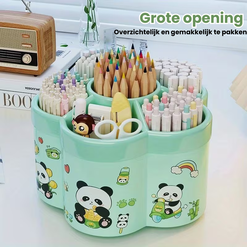 SpinSort™ – 360° Draaibare Bureau Organizer – Opbergbox met 6 Vakken