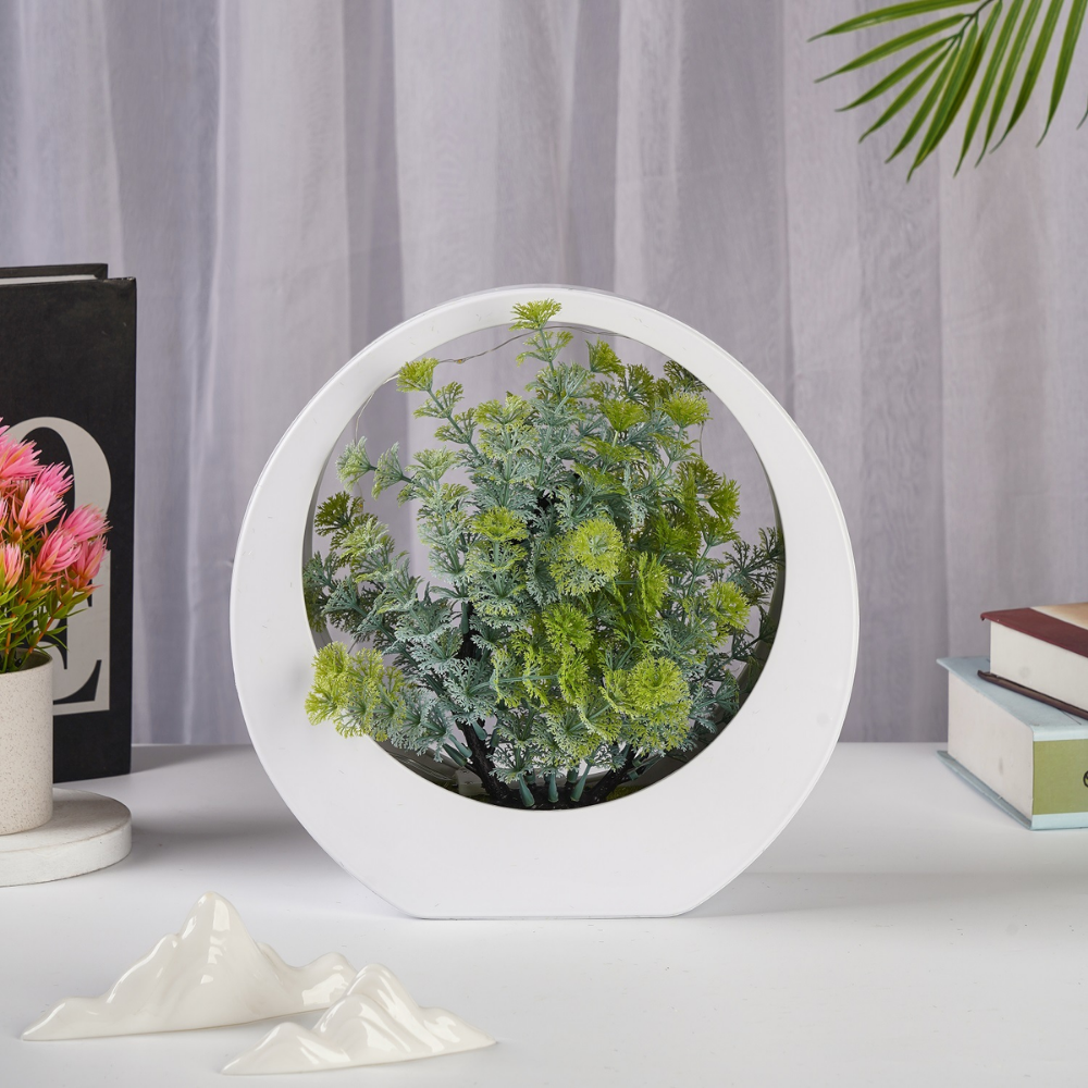 NatureGlow – LED Tafellamp met Kunstplant