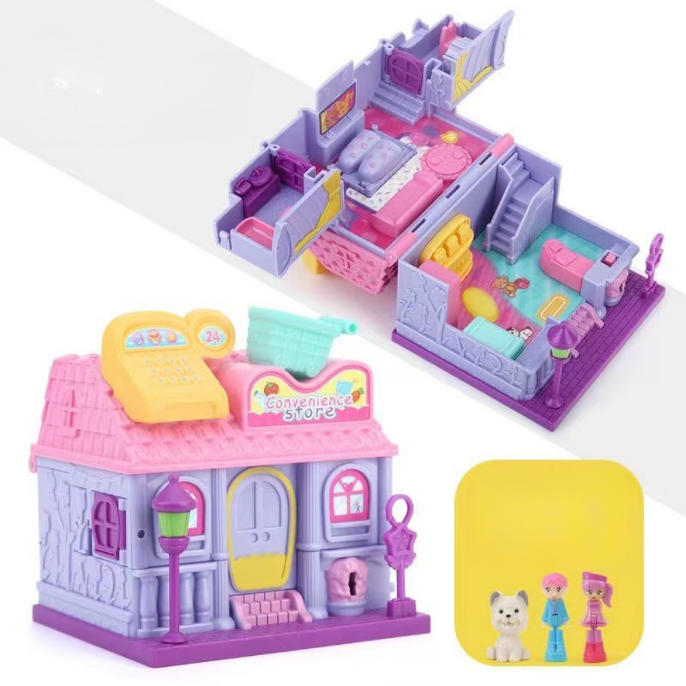 <font dir="auto" style="vertical-align: inherit;"><font dir="auto" style="vertical-align: inherit;">Fille Jouet Enfants Surprise Transformation Maison Ville Princesse Maison de Poupée Jeu Maison Mini Simulation Artisanale Éducative</font></font>