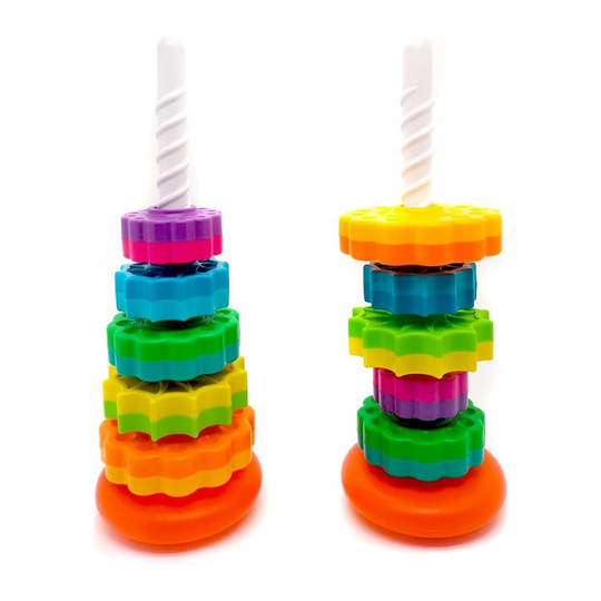 SpinTower – Draaiend Stapelspeelgoed voor Baby’s