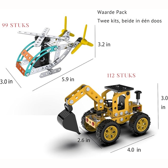 BuildRider™ – Robuust & Educatief – Constructievoertuig Set