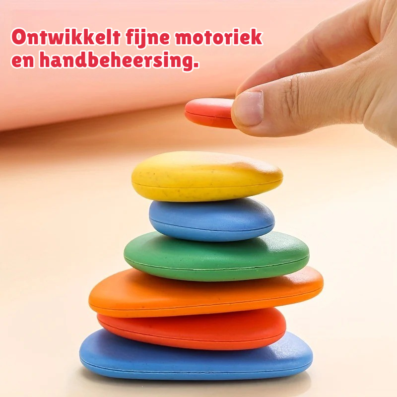 RainbowStack – 56/78/98 stuks Regenboog Stapelstenen Speelset
