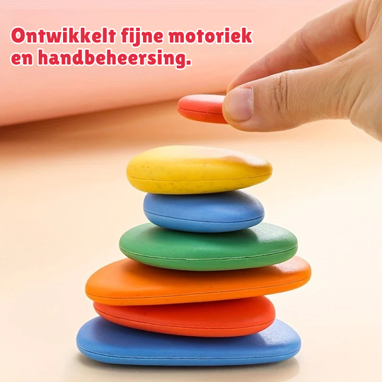 RainbowStack – 56/78/98 stuks Regenboog Stapelstenen Speelset