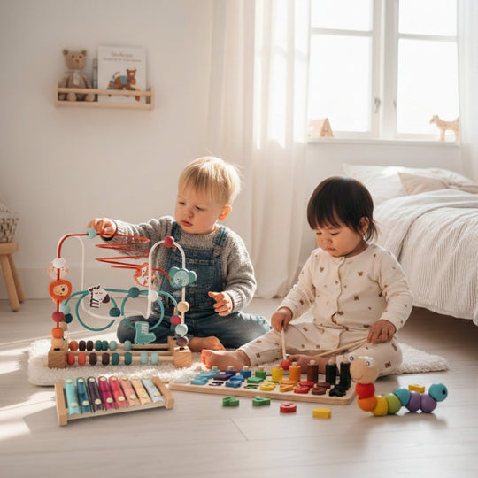 PlayCortex – 4-delige Houten Speelgoedset