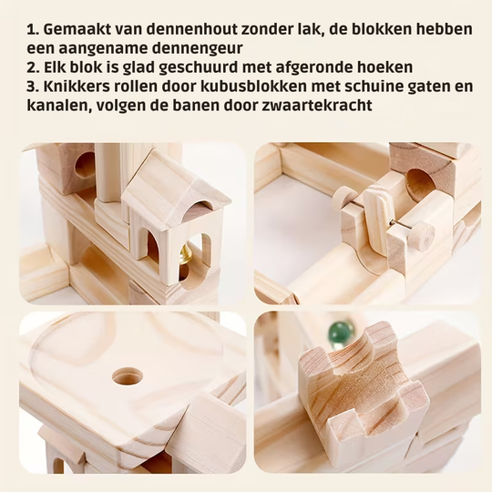 MarbleRun™ – 60/80-delig Houten Knikkerbaan Set