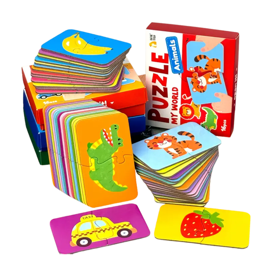 EduMatch™ – 16-delige Educatieve Legpuzzel voor Peuters & Kleuters