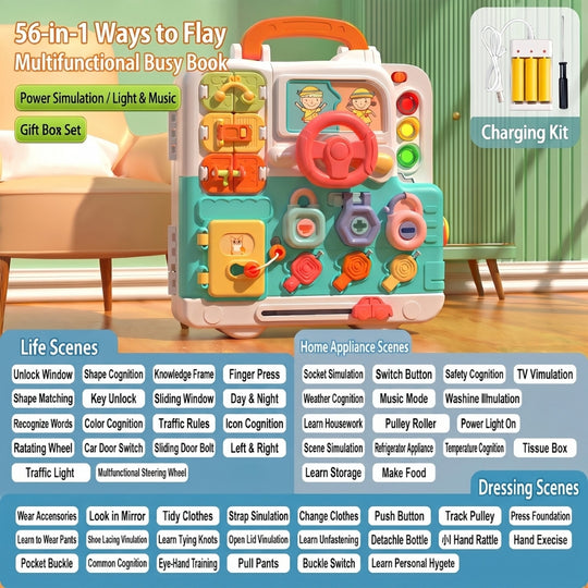 <font dir="auto" style="vertical-align: inherit;"><font dir="auto" style="vertical-align: inherit;">Jouets éducatifs Montessori Busy Board pour bébés et tout-petits de 1 à 3 ans : Jouets éducatifs précoces pour la motricité fine</font></font>