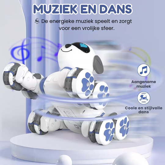 RoboPup™ – 8-Wiel RC Stunt Robot Hond – Gesture Control, Muziek & Licht