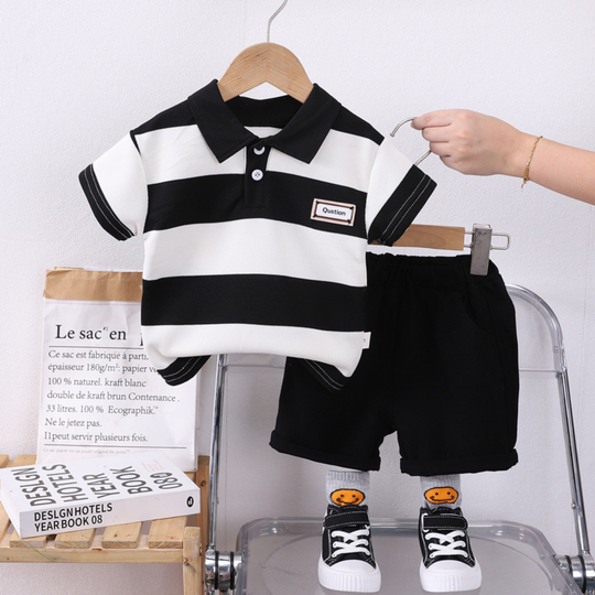 ClassicStride – Jongens Gestreepte Poloset met Short