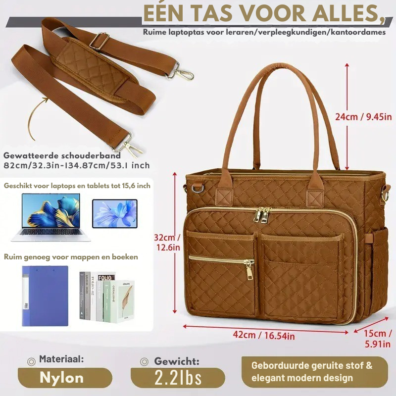 WorkMate™ – Laptop Tas voor Dames – 15,6 Inch Professioneel & Praktisch