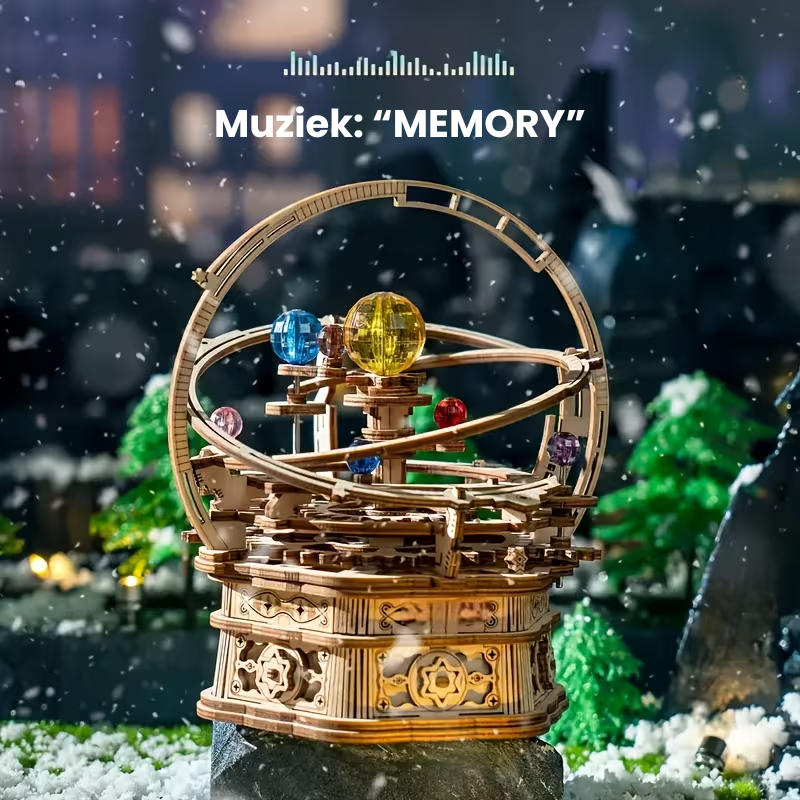 StarryTune™ – 3D Houten Draaibaar Sterrennacht Mechanische Muziekdoos