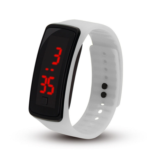 SlimPulse – Ultra Dun LED Sporthorloge met Siliconen Band