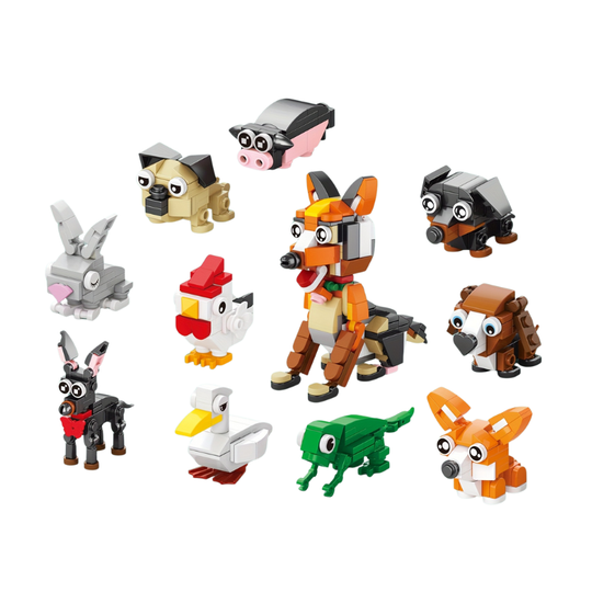 MiniPets™ – 10-in-1 Dierfiguren Bouwset