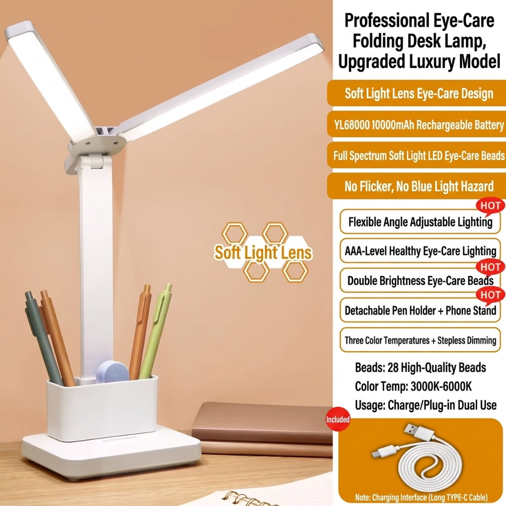 PenGlow – Opvouwbare Bureaulamp met Pennenhouder