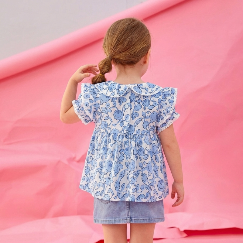 Embla – Bloemen Kraag T-shirt