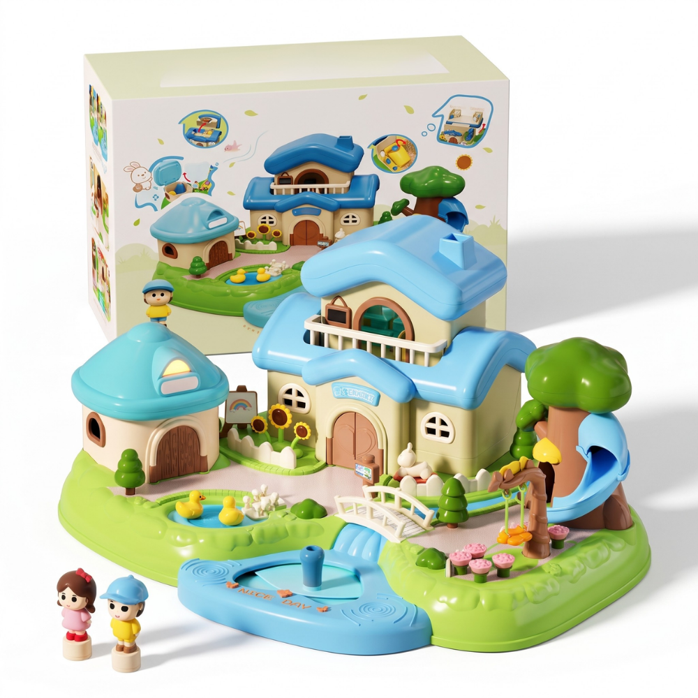 CastleDream – Magnetisch Poppenhuis met 4 Poppen