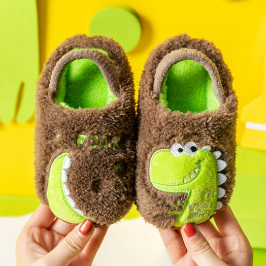 DinoHops – Pluche Kinderpantoffels met Vrolijke Dinofiguren